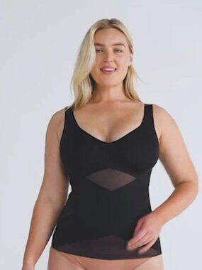 HoneyLove Black Lift wear cami tank size XL shapewear smoothing Wire free